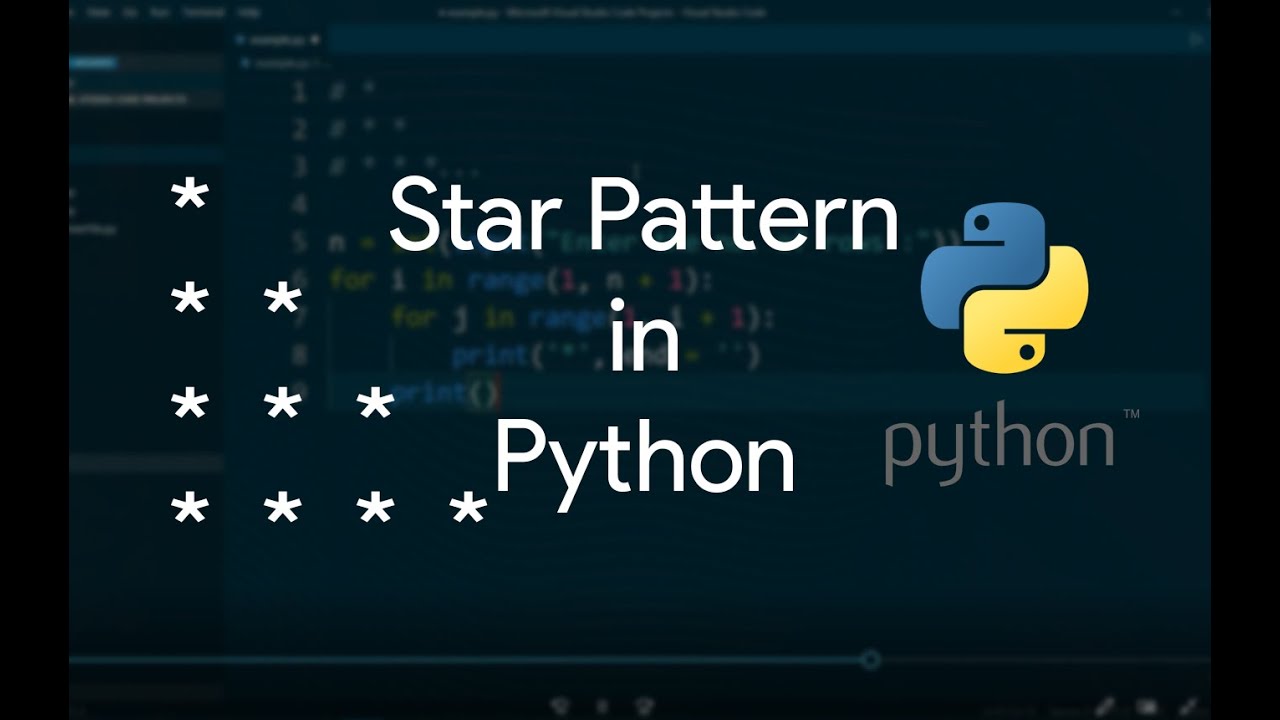 Printing Patterns in Python | Print stars '*' in Right Angled Triangle ...