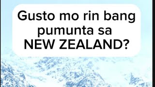 Gusto mo bang Pumunta sa New Zealand