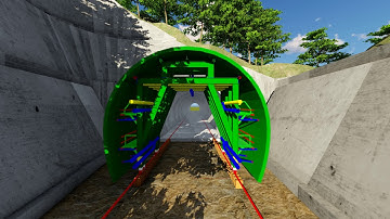 Visualization Sleeding Form Concrete Lining Tunnel
