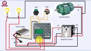 PLC Programming Tutorial Bangla Class 05 - Motor on off with signal lamps