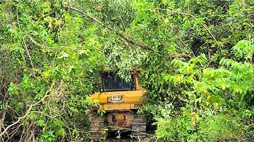 CAT D7R Dozer Reshaping and Making Terraces For Plantation After Heavy Rain