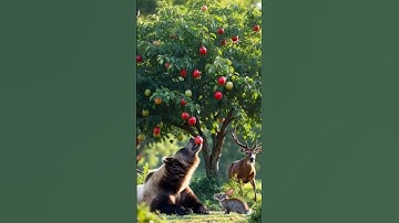 The bear saved the guava plant from drying up by watering 😭it #al #tree #save #watering