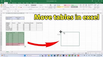 How to move tables in excel without changing formula