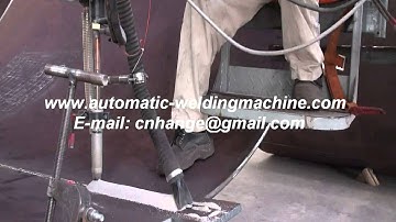 Steel tank or pipe longitudinal seam track welding machine