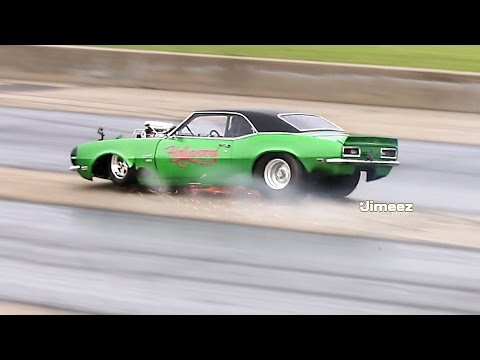 HELL BENT CAMARO! VIOLENT WHEELSTANDING INSANITY! BYRON DRAGWAY '15 WHEELSTAND EVENT!