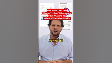 How Much Does IBM Maximo®️ Cost? #ibmmaximo #ibm #maximo #ai #MaximoValue #MaximoROI