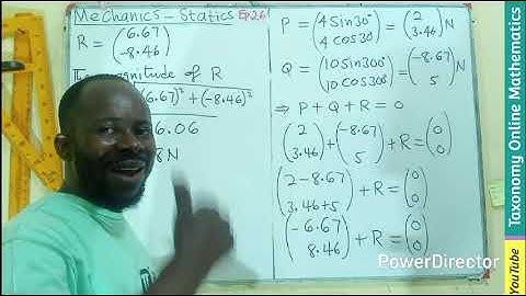 Statics Mechanics: Finding the Third Force acting on a Body that will keep the Body at Rest | Ep 26