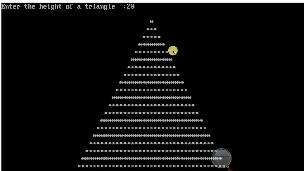c++ tutorial printing triangle and diamond - YouTube