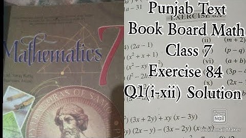 7th Class Math Chapter 8 Exercise 8.4-Q.1(i-xii)|Class 7th Math Unit 8 Punjab Text Book Board Math 7