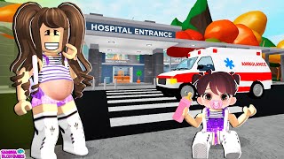 FIQUEI GRÁVIDA E MINHA BEBEZINHA NASCEU!! Maple Hospital - Roblox 