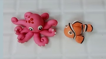 Octopus and ClownFish - Clay modelling