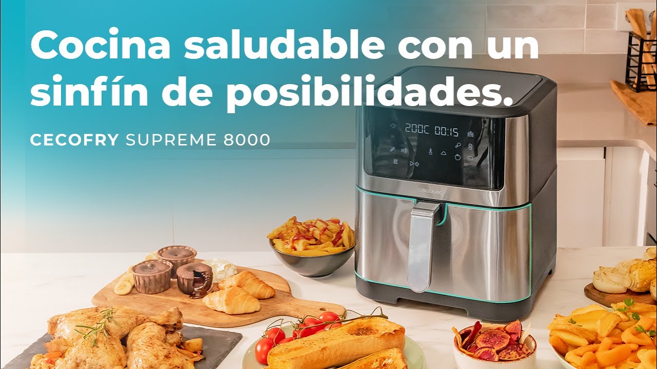 ▷ Chollo Freidora de aire Cecotec Cecofry Supreme 8000 Air Fryer de 8 litros  por sólo 79,90€ (46% de descuento)