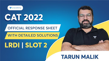 CAT 2022 LRDI SLOT 2 | Official Response Sheet Detailed Solution