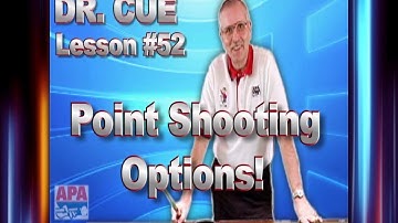 APA Dr. Cue Instruction - Dr. Cue Pool Lesson 52: Point Shooting Options!