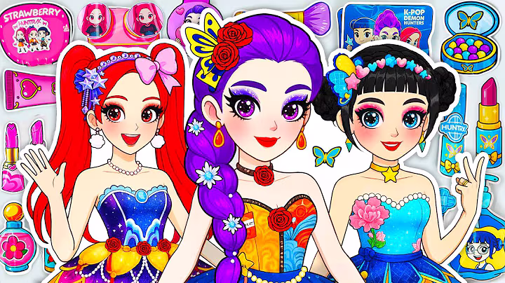 Paper DIY🎀KPOP DEMON HUNTERS Rumi, Mira,Zoey Turn Into Ballerinas Skincare+Makeup Blind Bag Unboxing