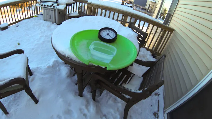 Time lapse of water freezing