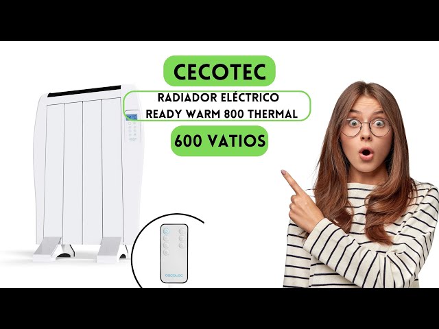 Radiador bajo consumo Cecotec ready warm 800 thermal black, 600w