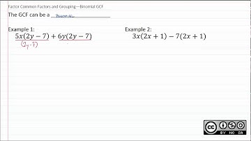 10.1c   Factor Common Factors and Grouping - Binomial GCF