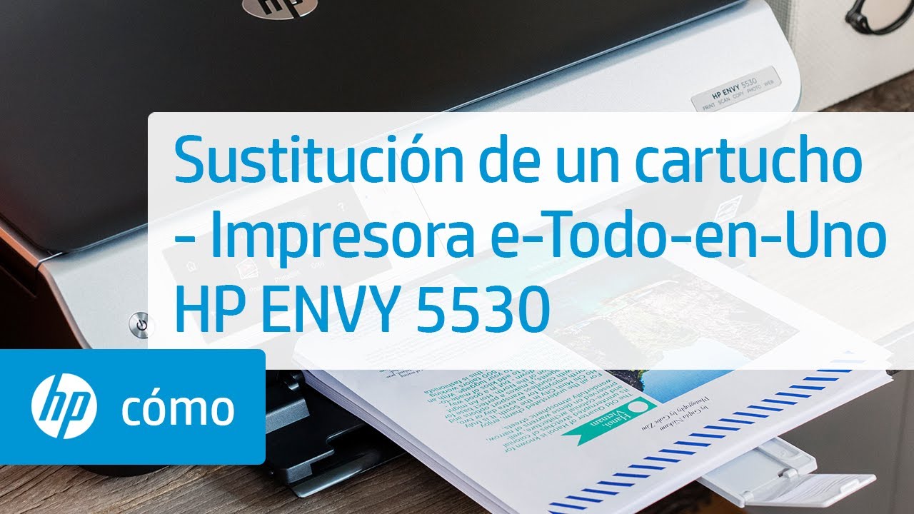 Sustitución de un cartucho - Impresora e-Todo-en-Uno HP ENVY 5530 | HP ENVY  | HP - YouTube