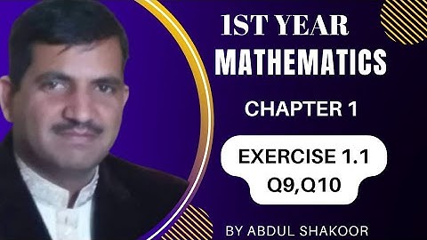 1st year mathematics (kpk) chapter 1, Exercise 1.1, Q9,Q10 congujate of complex number