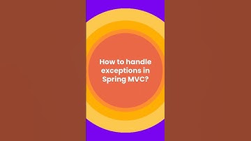 How to Handle Exceptions in Spring MVC? 🚀 | @SpringBoot #springmvc #shorts #java #exceptionhandling