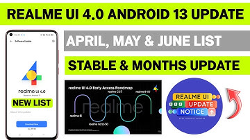 Realme UI 4.0 April, May & June 2023 Full Devices List | Realme UI 4.0 Android 13 Update List