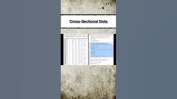 Cross-Sectional Data | Data Types in Econometrics