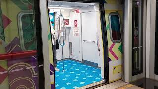 【日常解答】機場也有寶可夢！桃園地下更難拍！桃園捷運機場線飛翔皮卡丘計畫彩繪普通車機場第二航廈站往台北車站方向離站實錄