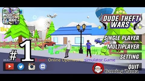 Dude Theft Wars Offline & Online - Gameplay Walkthrough Part 1 Intro Mission 1  (Android, iOS)