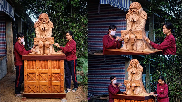 Carving  Gol.D Roger - One Piece from a Huge Wood ...