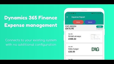 Mobile Expense App - Dynamics 365 Finance - Android / IOS