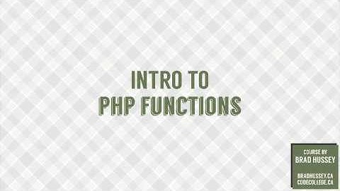 Intro to PHP Functions