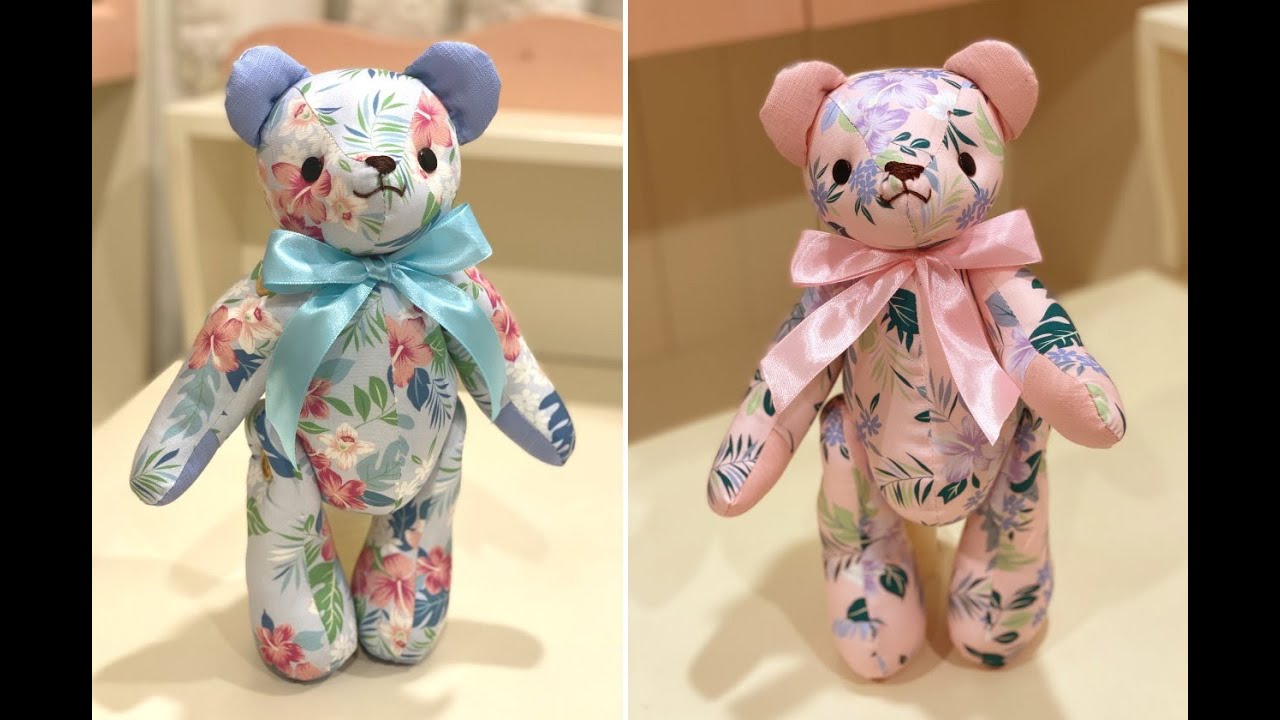 清秀佳人布坊 - 手作教學 - 熊.兔玩偶作法*縫製-棉花-組合全教學