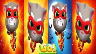 Talking Tom Hero Dash - Raccoon Bosses Trap All Old Outfits In Cages Vs Heroes Wear New Version Suit screenshot 5