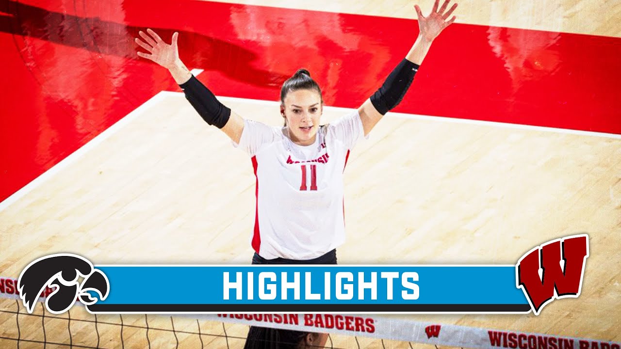 Iowa at Wisconsin Highlights Big Ten Volleyball Nov. 25, 2023