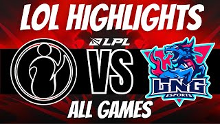 IG vs LNG - Highlights - ALL GAMES | LPL Summer 2023