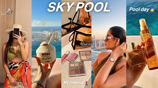 DUBAI AURA SKYPOOL☀️✨| دوزنا احسن نهار انا و راجلي فدبي❤️💍٠