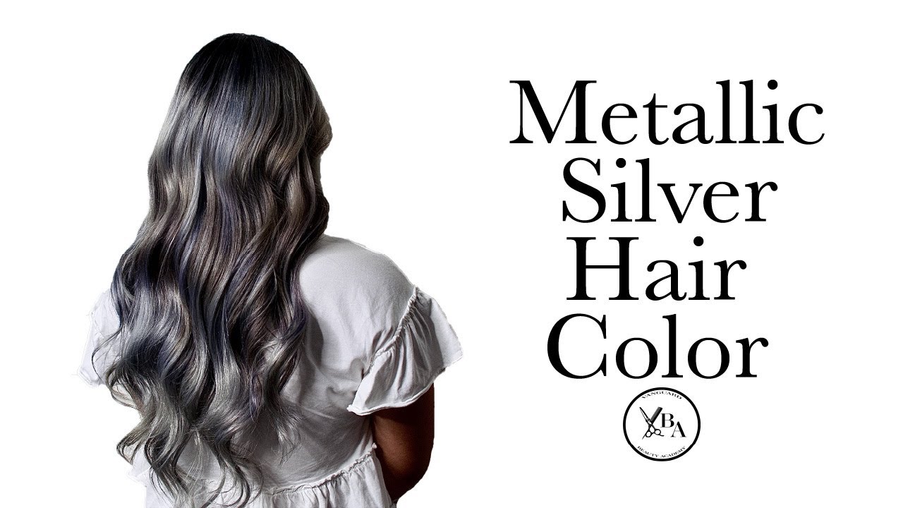 Crazy Transformation from black to Metallic Silver Hair Color