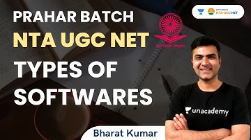 Types Of Softwares | NTA UGC NET | Bharat Kumar