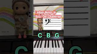 Ledger Notes in Bass Clef Challenge #shorts #bassclef #musictheory