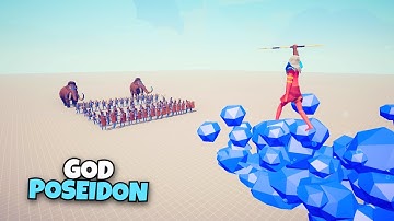 POSEIDON VS EVERY FACTION [GOD OF THE SEA] - Totally Accurate Battle Simulator TABS