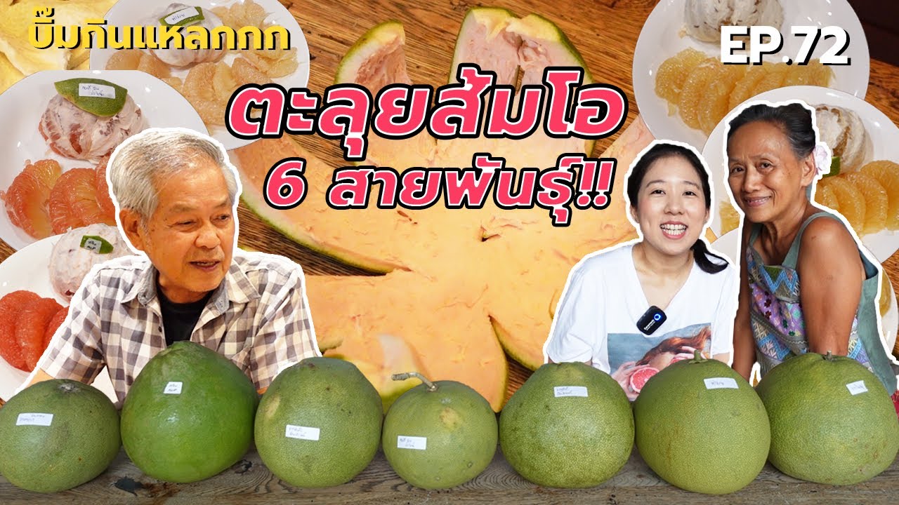 ส้ม พันธุ์ ไหน อร่อย ที่สุด  2022  บิ๊มกินแหลก พากินส้มโอ 6 สายพันธุ์แบบคน 2 Gen - EP. 72