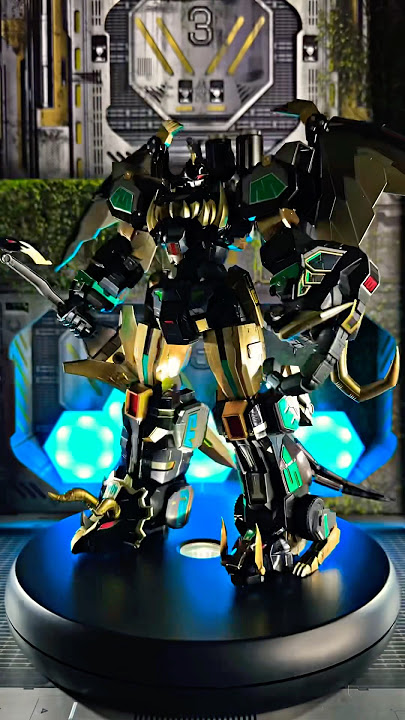 Kara Kuri Black Dino Megazord! #powerrangers #zyuranger #flametoys #ytshort #fyp