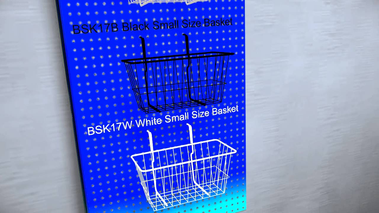 Wire Pegboard Baskets Small Size YouTube