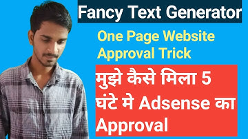Fancy Text Generator Script 5 Ghante Me Adsense Approval Kaise Mila.