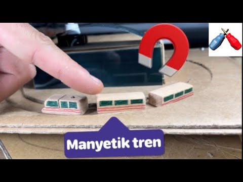 Manyetik minicik tren yaptım , muhteşem tasarım , magnetic train