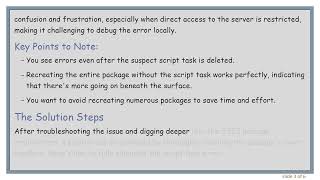 Resolving the Script Task Error in SSIS Packages