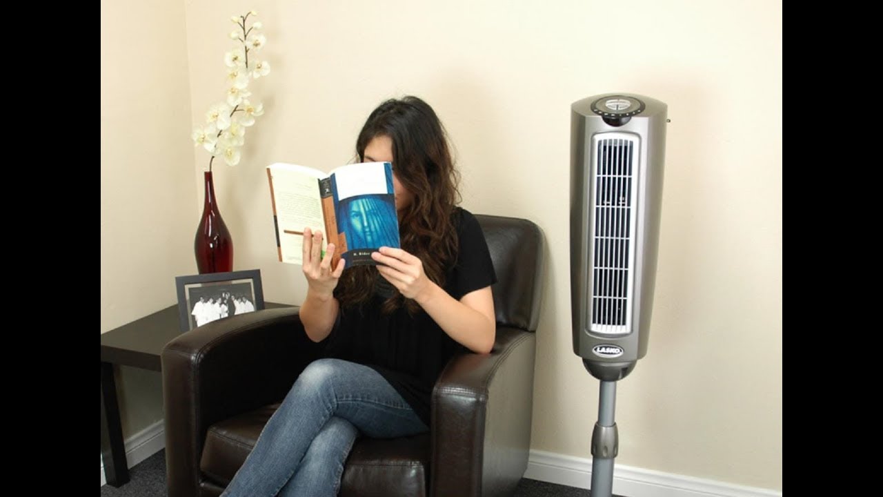 Lasko Oscillating Pedestal Tower Fan - YouTube
