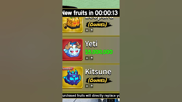 YETI FRUIT IS ON STOCK!!!... ROBLOX BLOX FRUITS
