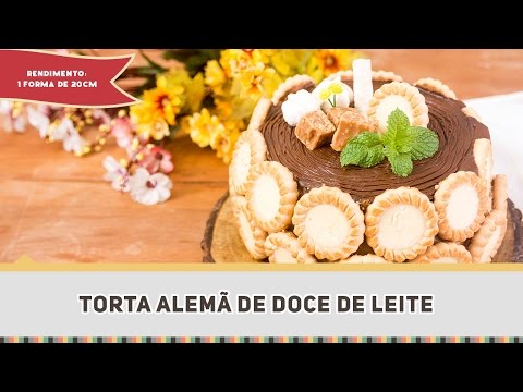 TORTA ALEMÃ DE DOCE DE LEITE (Sobremesa super fácil e deliciosa) - Receitas de Minuto #302
